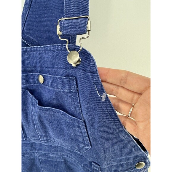 veg J MacInally’s Blue Denim Jean Carpenter Shortalls Bib Overalls Sz 13-14 y2k - Picture 3 of 13